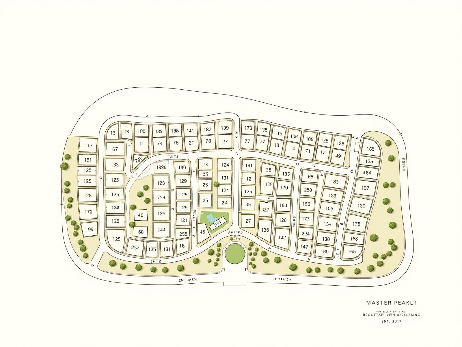 Sanctioned master plan of the layout